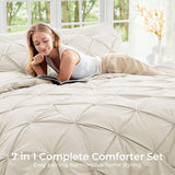 7-Piece Bed in a Bag, Pintuck Bedding Sets