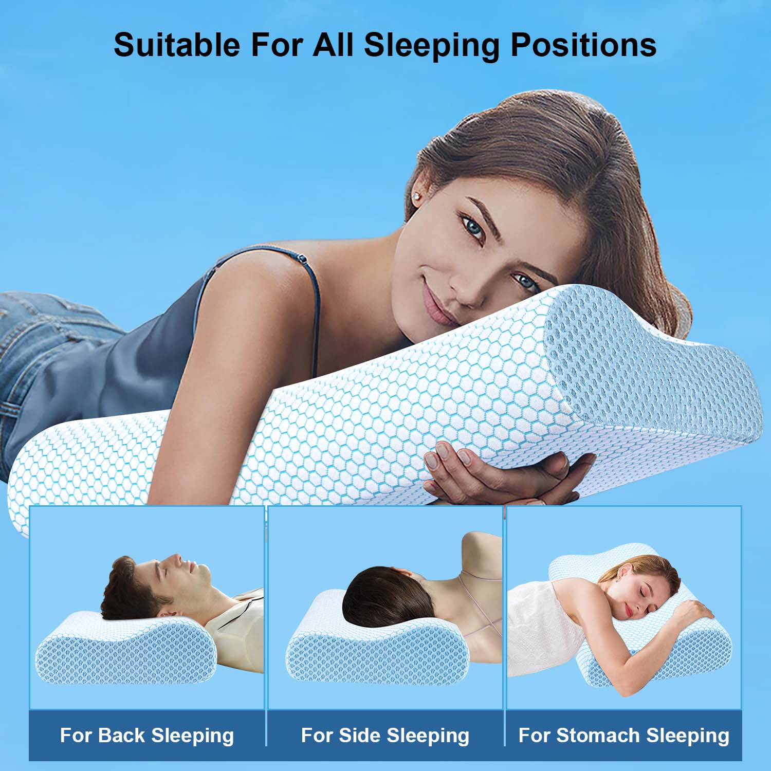 Cervical Memory Foam Contour Pillow P011 - Main Image